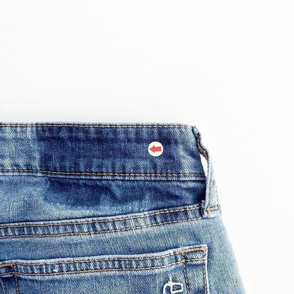 Rag & Bone Women's Mick With Holes Low Rise Slim Boyfriend Jeans Blue Size 24 - Picture 9 of 12